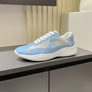 OW Large Size Discount 36-47 High End Genuine Leather Couple Shoes Women's Sneakers High-end Luxury Brand Designer