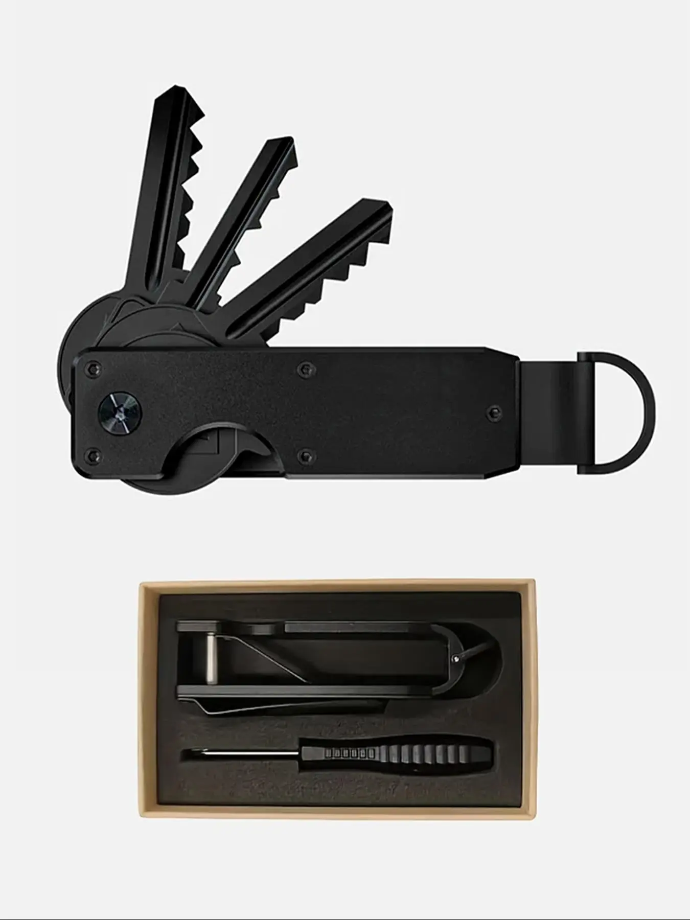 Fashionable Metal Keychain, Keychain Holder for 2-5 Keys, Compact Key Holder, Simple Design Keychain for Daily Commute