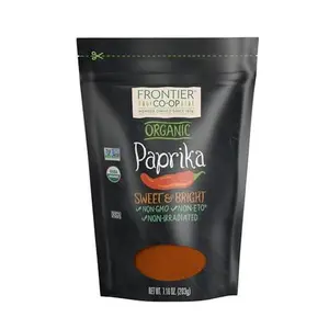Frontier Co-op Organic Ground Paprika 7.16 oz Stand Up Resealable Bag - Paprika Powder Seasoning - Restaurant Supply