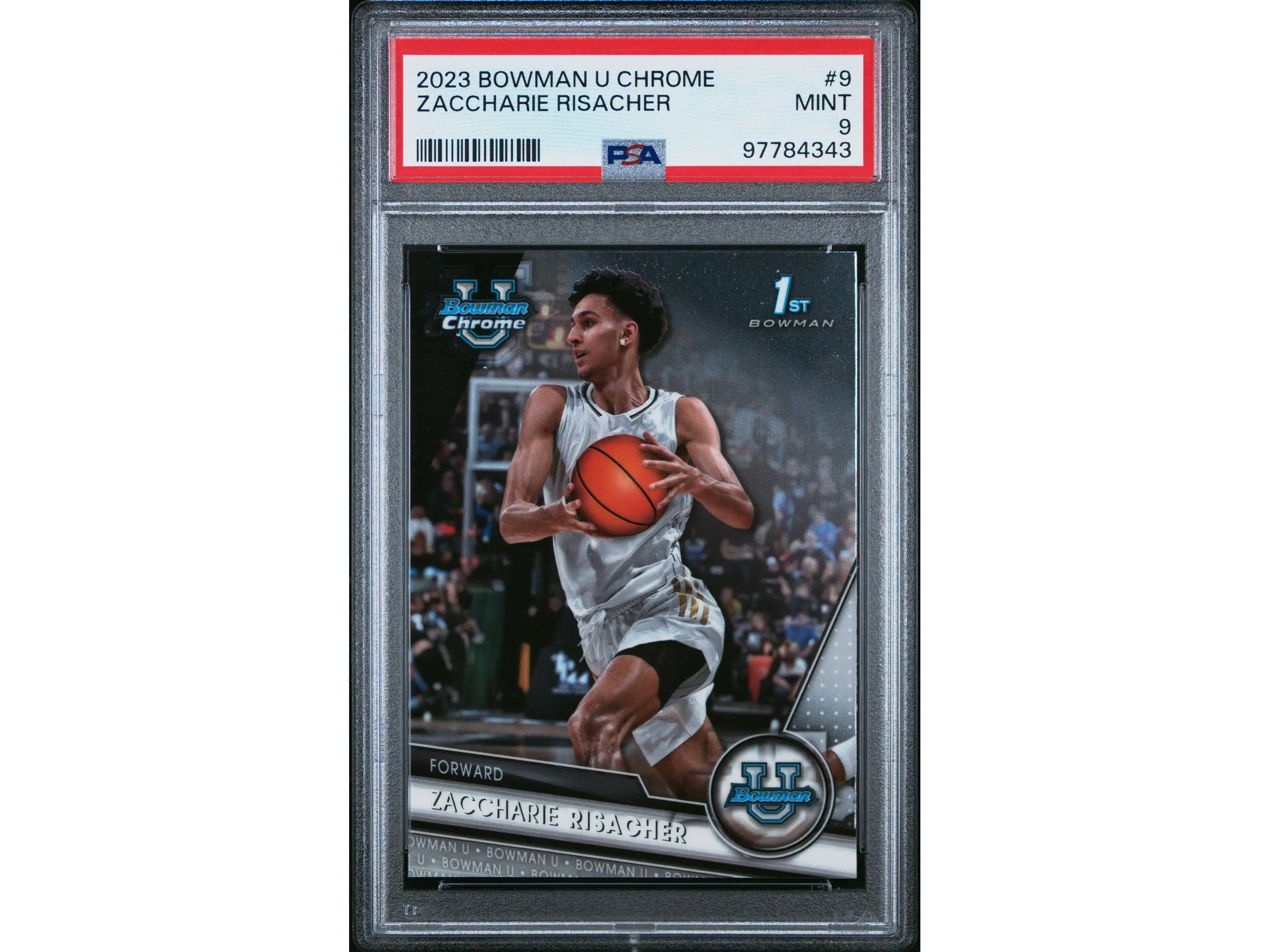 2023 Bowman University Chrome Zaccharie Risacher #9 PSA 9