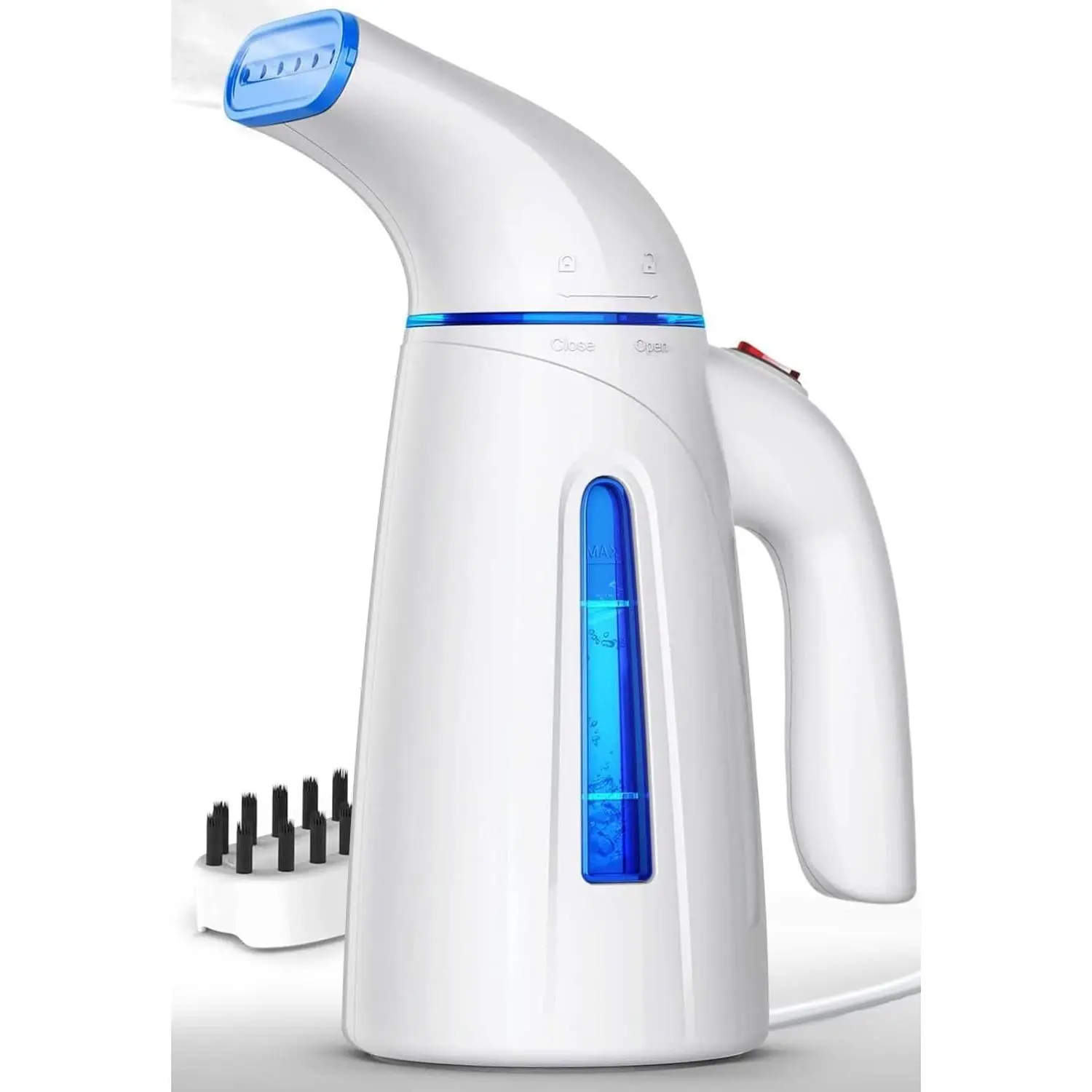 Portable Handheld Clothes Steamer 700W Powerful Fabric Wrinkle Remover with 240ml Water Tank Fast Heat Up Steam Iron for Home Travel Office Garment Care Shirts Dresses Curtains Upholstery Bedding Sofa All Fabrics