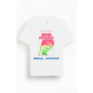 PacSun Men's Jimi Hendrix Maui Flyer T-Shirt - Multicolor
