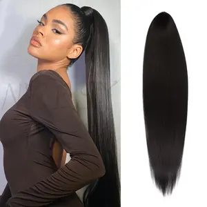 Instant Glitz Synthetic Drawstring Ponytail Straight 36"