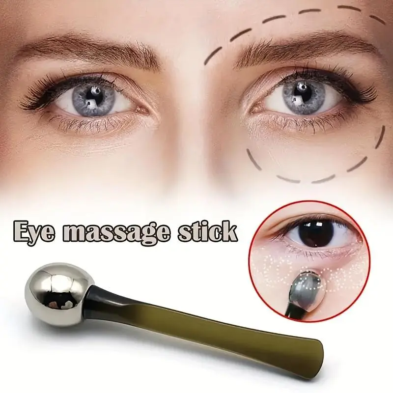 [Massage Roller] Gentle Eye Massage Roller Stick | Unscented, Facial & Eye Massage Tool for Forehead, Neck, and Lips, No Battery Needed, Ideal for Eye Cream Application, Beauty Tool|Ergonomic Design|Smooth Texture