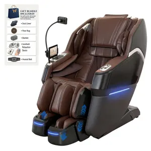 3xrelax Massage Chair BV-3 Thai Stretching 4D Massage Chair Full Body, Zero Gravity, 24 Massage Modes, SL-Track Shiatsu Massage Chair Recliner, Seperate Ankle Flipping, Electric Calfrest Extension & Foot Rollers, AI Voice Control