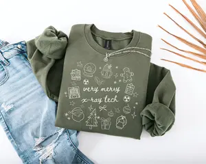 Christmas Xray Tech Short-Sleeve T-SHIRT / Sweatshirt : Xray Tech, Radiology Team Xmas Gift, Rad tech holiday Crewneck Top