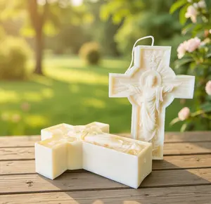 Crucifix Candles 6 Inches Tall