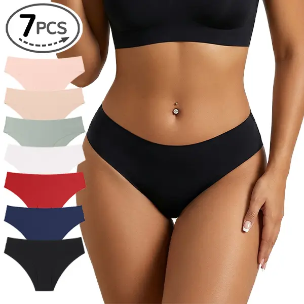 Hicloth women’s triangle underwear set, seamless, breathable quick-dry, high elasticity, comfortable cotton crotch, Pantiessoft elastic waistband, nylon material, for everyday wear Panties Womenswear