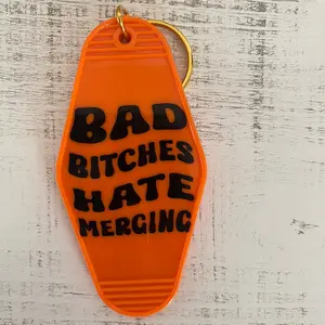HATE MERGING CAMPER KEYCHAIN