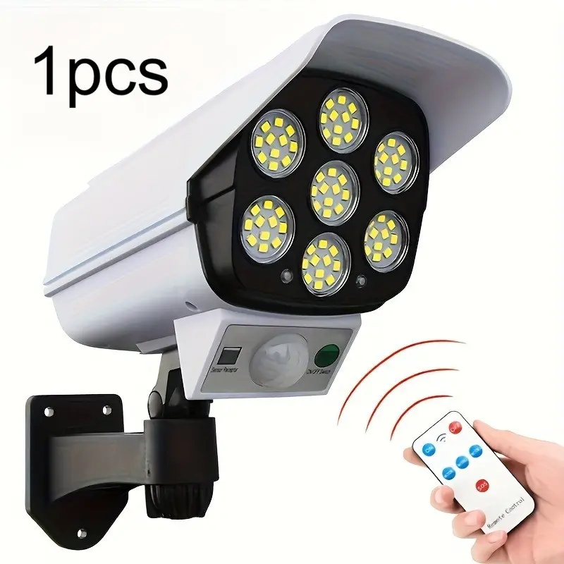 Outdoor Motion Sensor Solar Illuminated LED Floodlight with Remote Control, Porch Garden Patio Driveway Security Light, Weather Resistant Outdoor Lighting, Solar Security Lights, Outdoor Solar Lights for Garden