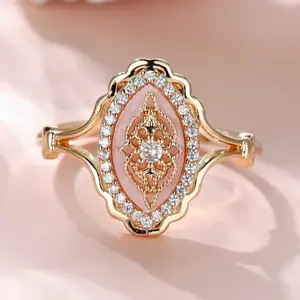 Women's ring, oval design with sparkling stones, elegant suitable for women to wear daily, as souvenirs, as jewelry gifts sydney  star  engagement