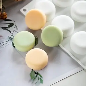 15-Cavity 3D Round Silicone Soap Molds - Flexible Handmade Soap Forms for DIY Crafts, Soap Making Essentials