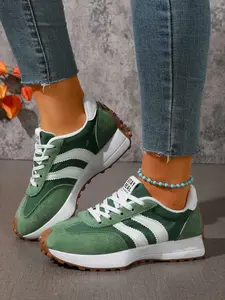 Women's Spring New Thick Sole Casual Breathable Anti-Slip Sports Shoes, Fashionable Sneakers, Large Size Aron Sneakers, Trendy Student Footwear