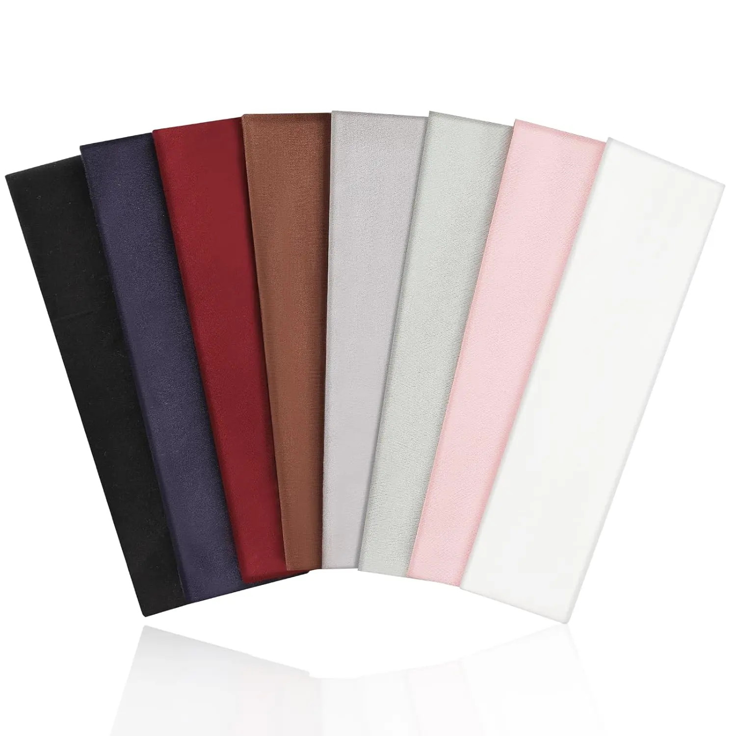 Women's Unisex Cotton Headbands - 8PCS Non-Slip Elastic Headband for Adults' Athletic Tennis, Yoga, Gym Workouts, Sweat Absorption