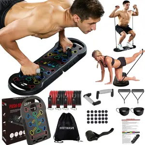 HOTWAVE Push up Board Fitness, Portable Foldable 20 in 1 Push up Bar at Home Gym, Pushup Handles for Floor. Professional Strength Training Equipment for Man and Women