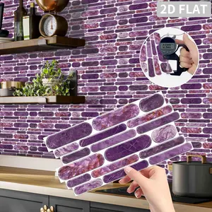 24pcs Waterproof Classic Square Self-Adhesive Stickers, Decorative Wall Sticker, Tile Stickers Marble Tile Stickers,Waterproof Square Backsplash For Kitchen Bathroom Home