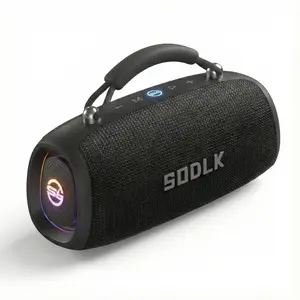 SODLK T330 Bluetooth LED Light Speaker with Portable Handle Vibrant RGB Lighting 360° Sound 100W High-Output Acoustic System IPX6 Waterproof for Ultimate Audio Experience