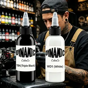 30ml Triple Black/Withe Professional Tattoo Ink Cosmetic For Permanent  Skin Body Art Pigment Tattoo Supplies（2Pcs)