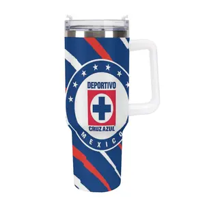 Cruz Azul Soccer 30oz & 40oz Tumbler, La Máquina Blue Design Cup, Mexico Football Fan Gift, Insulated Travel Mug, Birthday Gift for Him, Gift for Football Lovers, Stainless Steel Tumbler