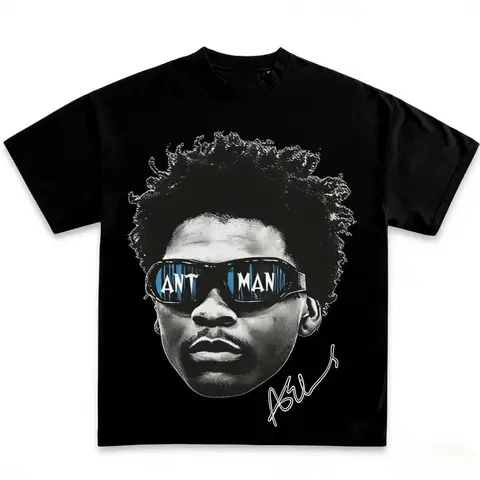 Anthony Edwards Bold Unisex Soft Cotton Tshirt - Men's Shirts Graphic Tee, Short-Sleeve Crew Neck, Slim-Fit Streetwear Pullover, Comfortable Gym & Casual Top, Customizable Shirt