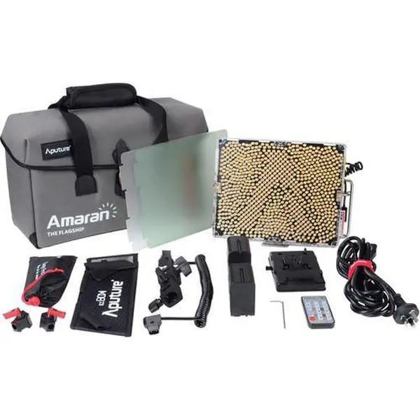 Aputure Amaran Tri-8s Spot Daylight LED Light with V-Mount Battery Plate & (2) F970 Battery Packs