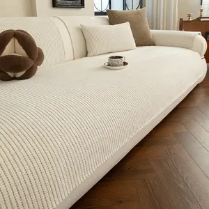 Soft Fabric Sofa Cushion, Pet-Friendly Anti-Slip Cover, Elastic Removable Washable Sofa Slipcover, Suitable for All Seasons, Cat Scratch Resistant