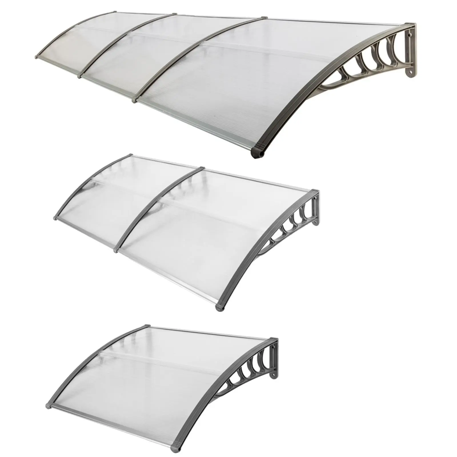 【Summervibes】Ubesgoo Window Awning Door Awning, Polycarbonate Cover Front Door Outdoor Patio Awning UV Protection Rain Snow Sun Protection Hollow Core Panel, High Quality ABS and Polycarbonate Material