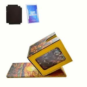 New Commander Display Card Box with Window Print, Holds 100 Dual-Sided Cards, Storage Case for Trading Cards