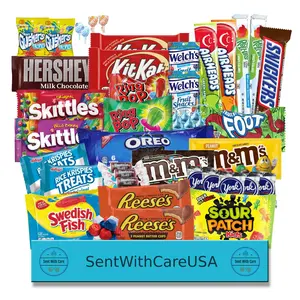 The Ultimate Candy Box Birthday Candy Box - Candy Snack Box College Care Package | Sweet Treats Cookies Gift for Students Snack Basket
