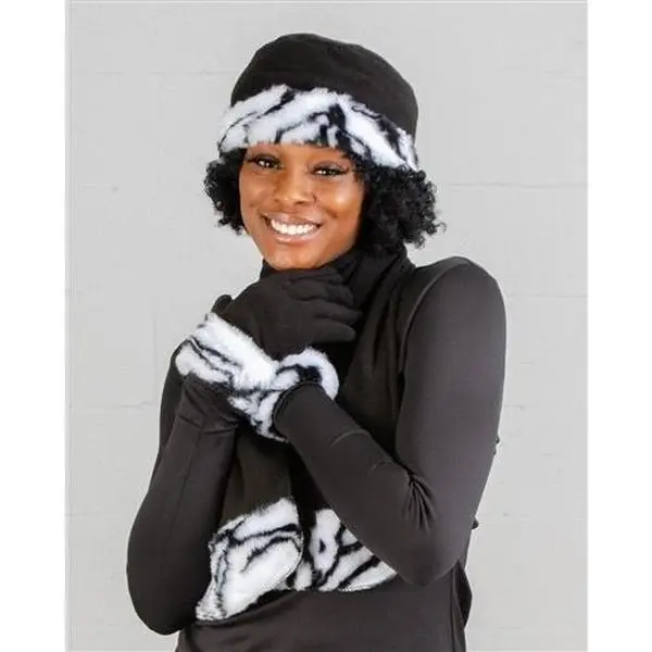 Faux Fur Trim Winter Set