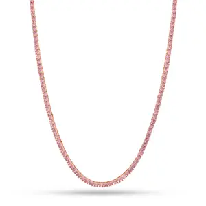 3mm Pink Tennis Chain