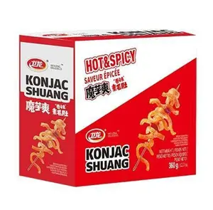 (2023 New Released!) Chinese Snacks Konjac Spicy Strips Sticks, 20 Packs Inside Box, WeiLong Chinese Snack Food, Hot Strips, Latiao Fragrant Spicy Flavor, Konjac snacks, Moyushuang, 13 Ounce,
