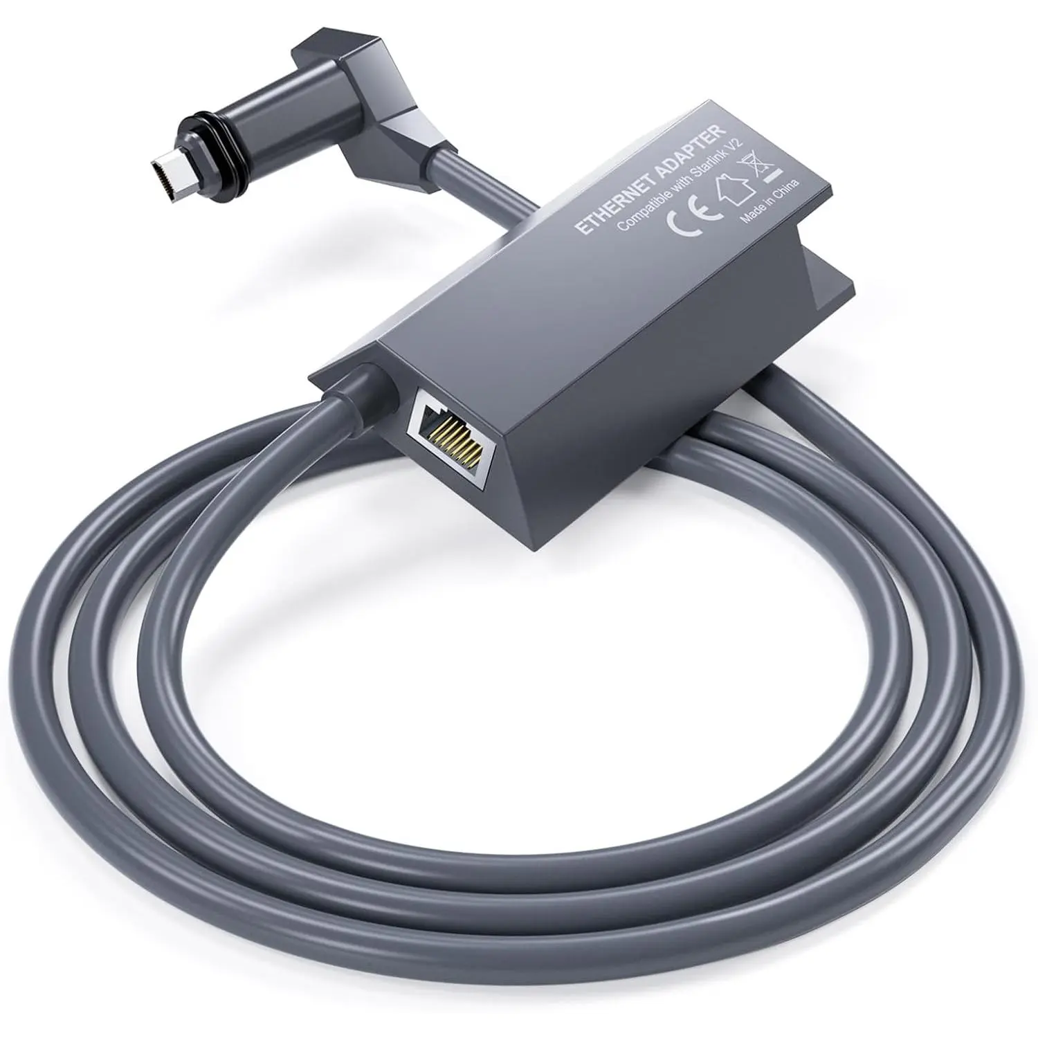 Starlink Ethernet Adapter for Rectangular  Internet V2, Starlink Adapter Ethernet Gen 2 for Wired External Network Fast &  Connection -Link Standard Actuated Gen 2