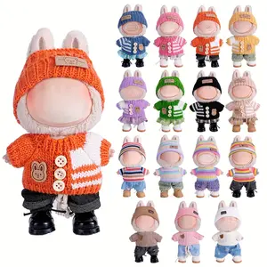 Suitable for LABUBU Different Styles of Clothing Set, Excluding Dolls, Suitable for 17Cm Doll Clothing/Accessories, Compatible with for labubu Doll Collection Clothing, 17Cm Doll Bag And Accessories, Birthday Gift(No doll)