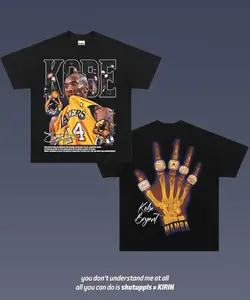 Kobe Basketball Double Sided Prints Graphic Tees Crewneck Menswear