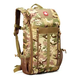 Medical Backpack Tactical Outdoor Canvas Bag, Camping Survival First Aid Kit, Durable and Lightweight Design, Perfect for Emergency Use