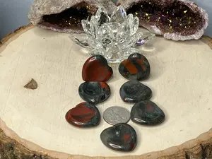 Various Crystal Heart Worry Stones