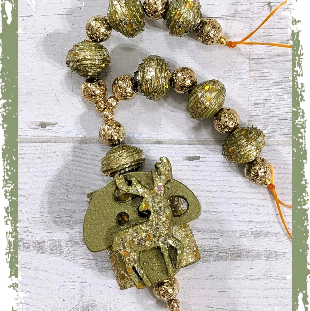Handmade Fantasy Forest Paper Bead Set