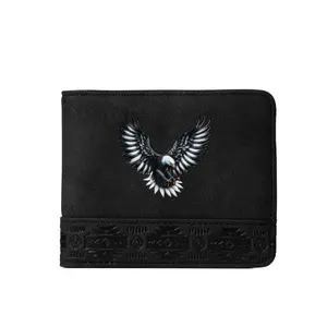 Aztec Solar Soar Eagle PU Leather Wallet for Men RFID Blocking with ID Window Credit Card Slots Ultra Thin Design Soft Imitation Leather Perfect Gift