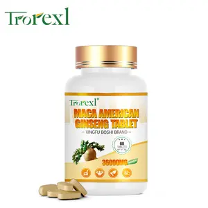 Trorexl-Maca American Ginseng Lozenges Maca Extract American Ginseng Extract Plant Essence Health Set (0.6g/tablet × 60 tablets)