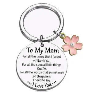 1pc Stainless Steel Keychain Gift For Mom From Daughter, "Best Mom" Slogan, Elegant Cute Ladies Keyring, Perfect For Birthday Christmas Mother's Day, Casual Party Car Accessories Bag Charm, School Goth Y2K Style