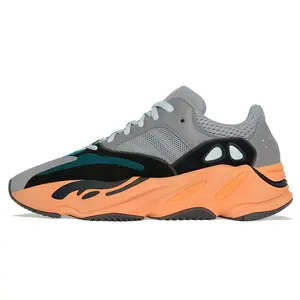 Adidas Yeezy Boost 700 'Wash Orange' - Wave Runner Color Scheme with Mesh Cream Suede Leather & Vibrant Orange Midsole