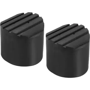 Ladder Non Slip  3"/76mm, 2 count Rubber Round Foot Protective Mat Cushion Replacement for Telescopic Folding Extension Ladder Protection, Black