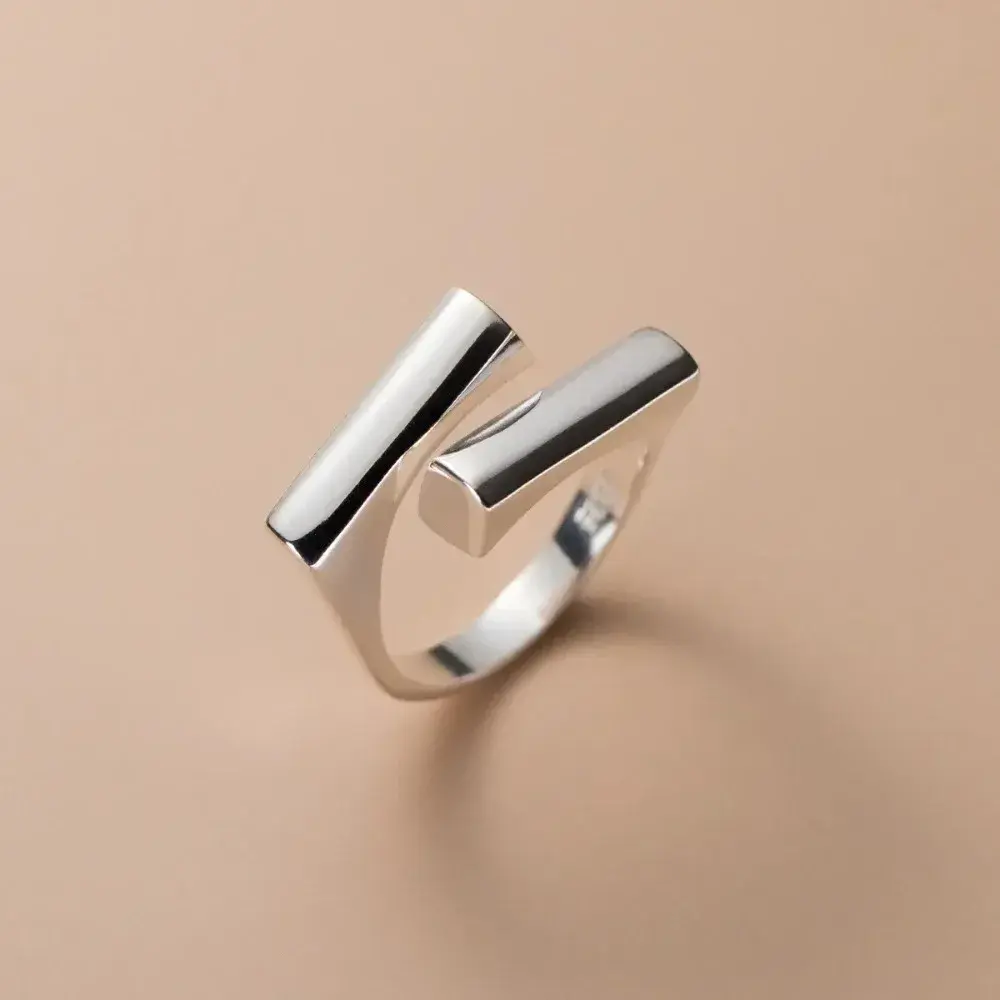 925 Sterling Silver Ring Unique Simple Ring For Women Jewelry Finger Open Vintage Handmade Ring Allergy For Party