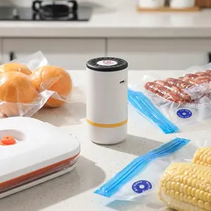 Portable Vacuum Sealer USB Rechargeable – Mini Food Saver Pump for Vacuum Bags