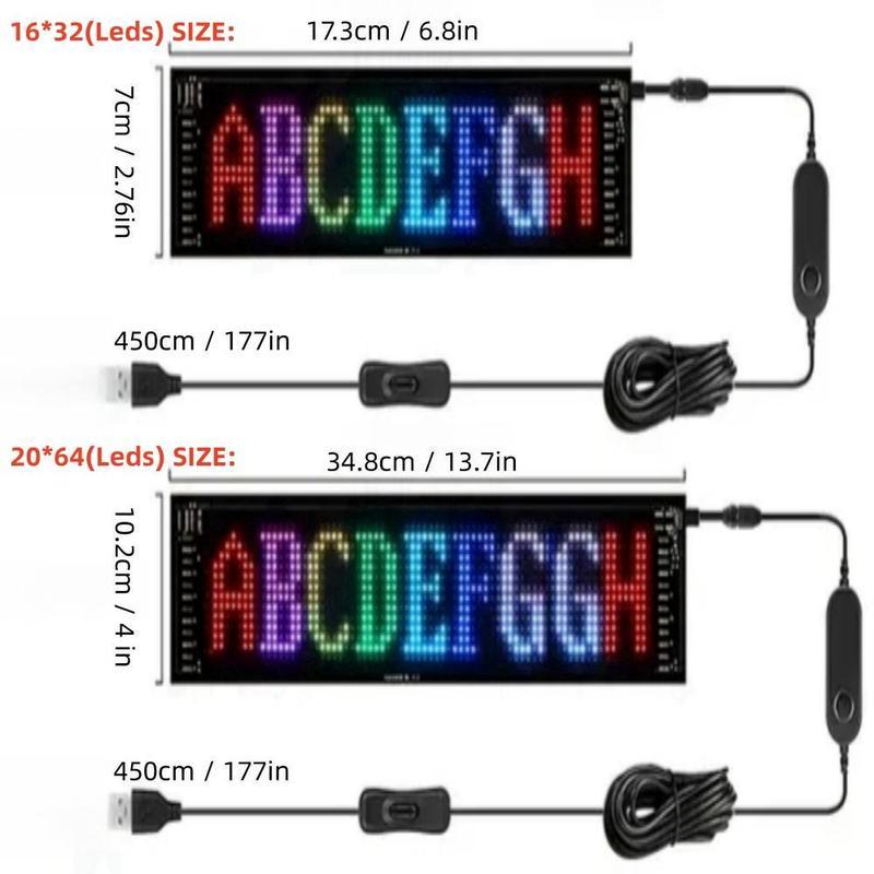 Father's Day Car Eye Lights: Scrolling Led Car Sign For Devil's Eye,Programmable Car Advertising LED Display To DIY Text Animation Graffiti Pattern From Phone APP Control And Remote, Programmable Animated Windshield Display car  window  display  system