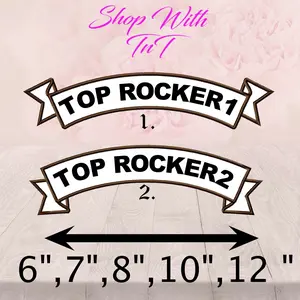 Custom Rocker Biker Scroll | Embroidered patch | Iron On or Sew On