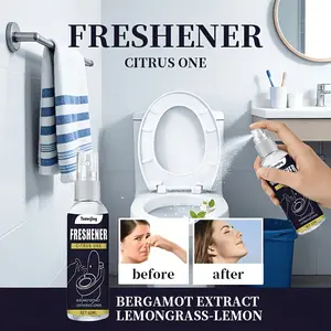 60ml deodorizing spray, toilet fragrance, effectively eliminates strong urine odor, removes unpleasant smells, leaves no residue on porcelain, and has a subtle fragrance.