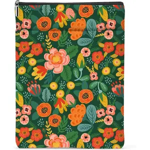 Book Sleeve Book Protector Book Pouch Book Lovers Gifts Bookish Gifts Book Cover with Zipper for Hardcover Paperback Washable Book Floral Printed  Bag for Women Aunt Birthday, BookCover