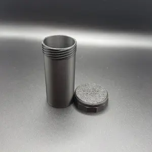 1oz Round Raw Silver Corn Canister Storage Bottle - Compact Plastic Organizer with Sealed Lid, Refillable Jar for Capsule-Fit Home Organization, Bottles